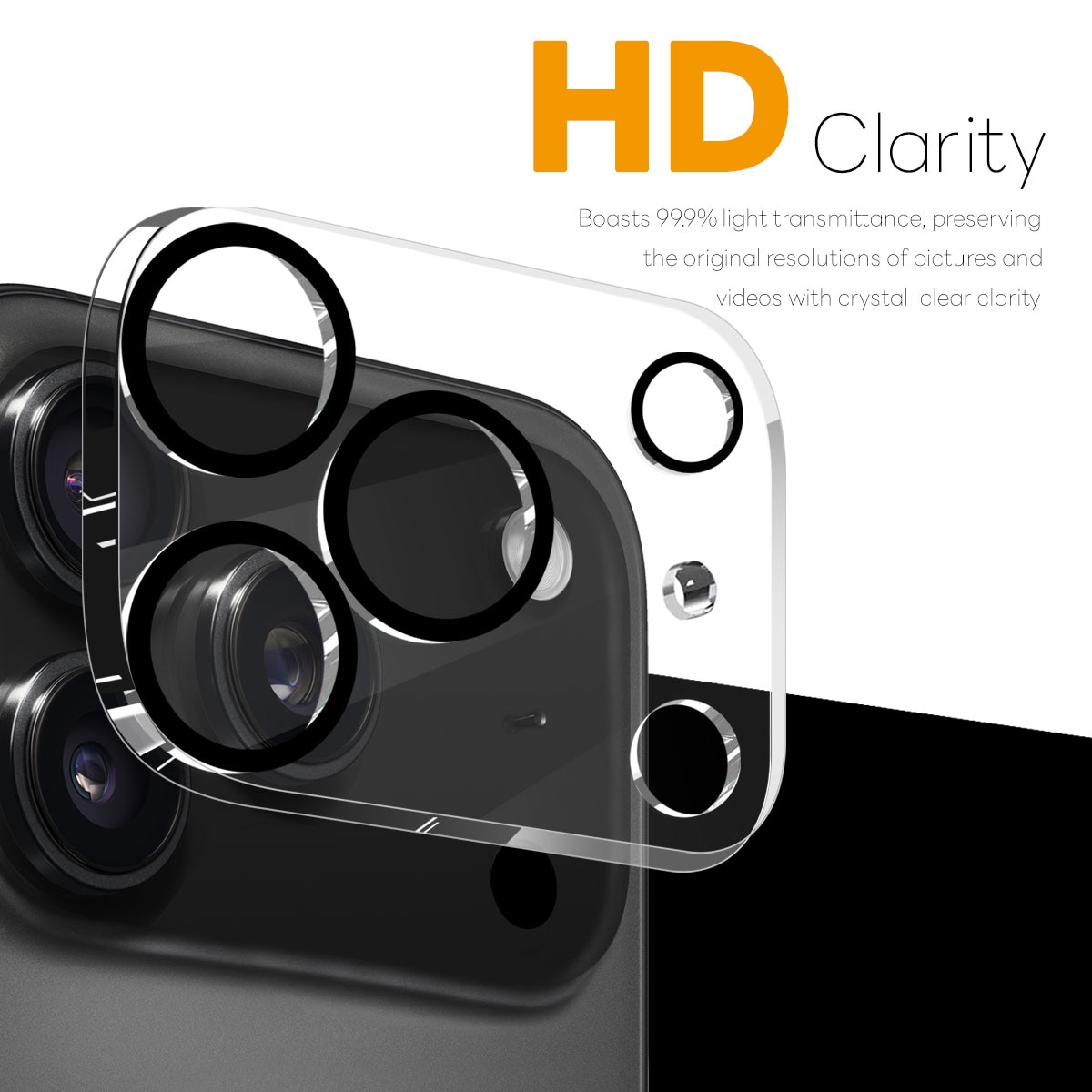 iPhone 17 Pro Max Tempered Glass Lens Protector (2-pack)