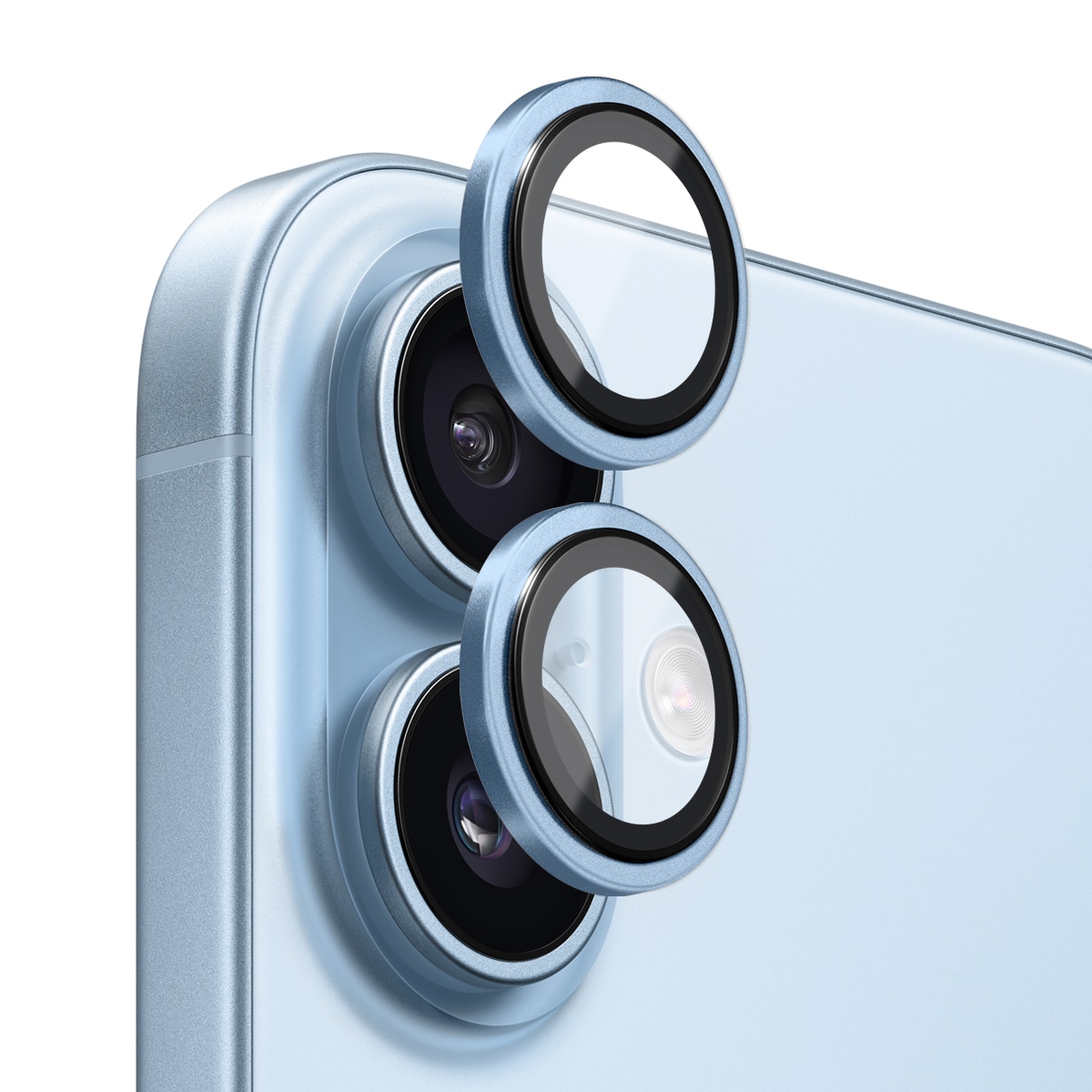 iPhone 17 Tempered Glass Lens Protector Aluminum Blue