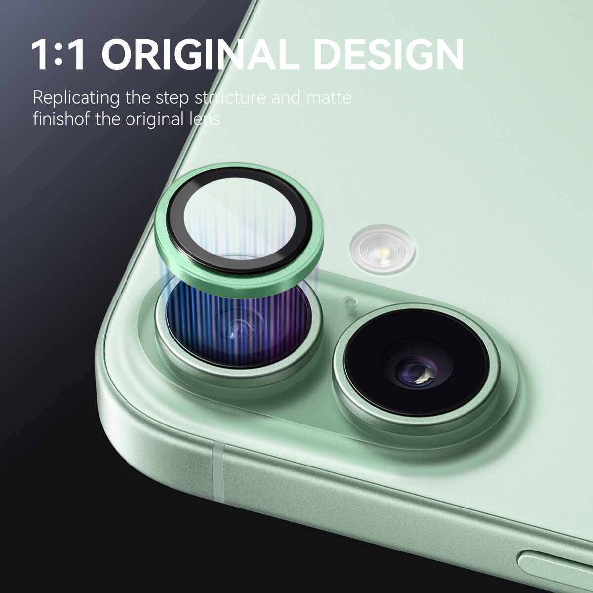 iPhone 17 Tempered Glass Lens Protector Aluminum Green