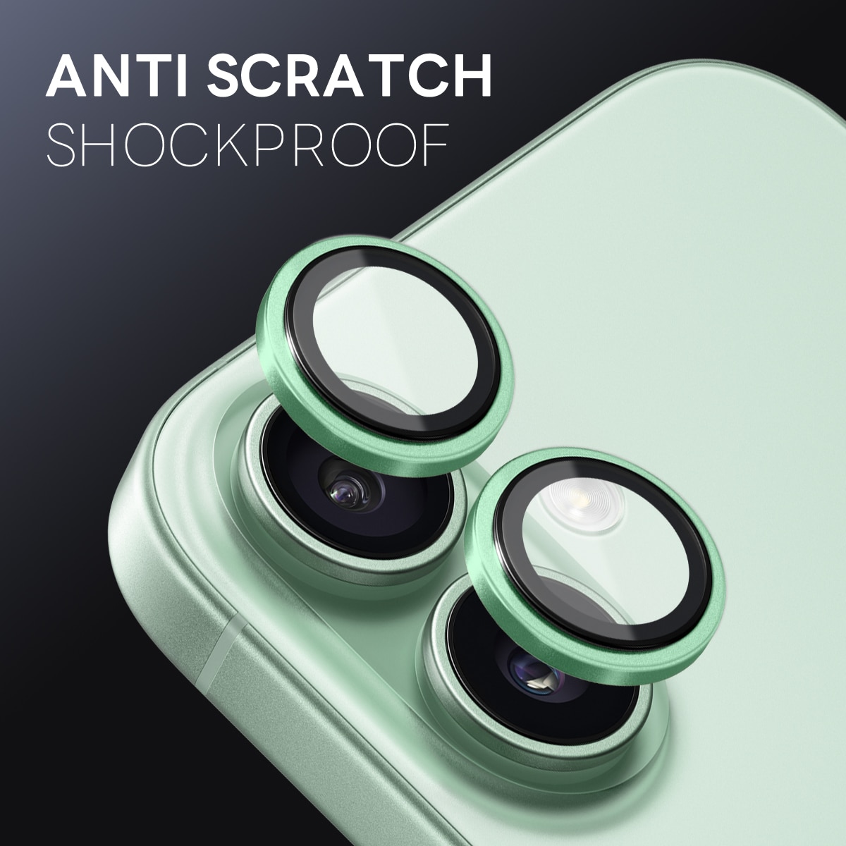 iPhone 17 Tempered Glass Lens Protector Aluminum Green