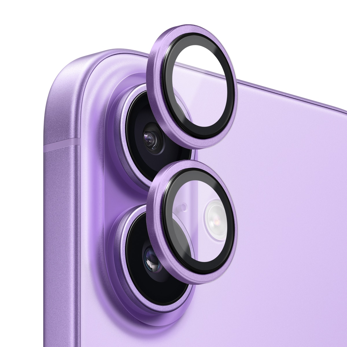 iPhone 17 Tempered Glass Lens Protector Aluminum Purple