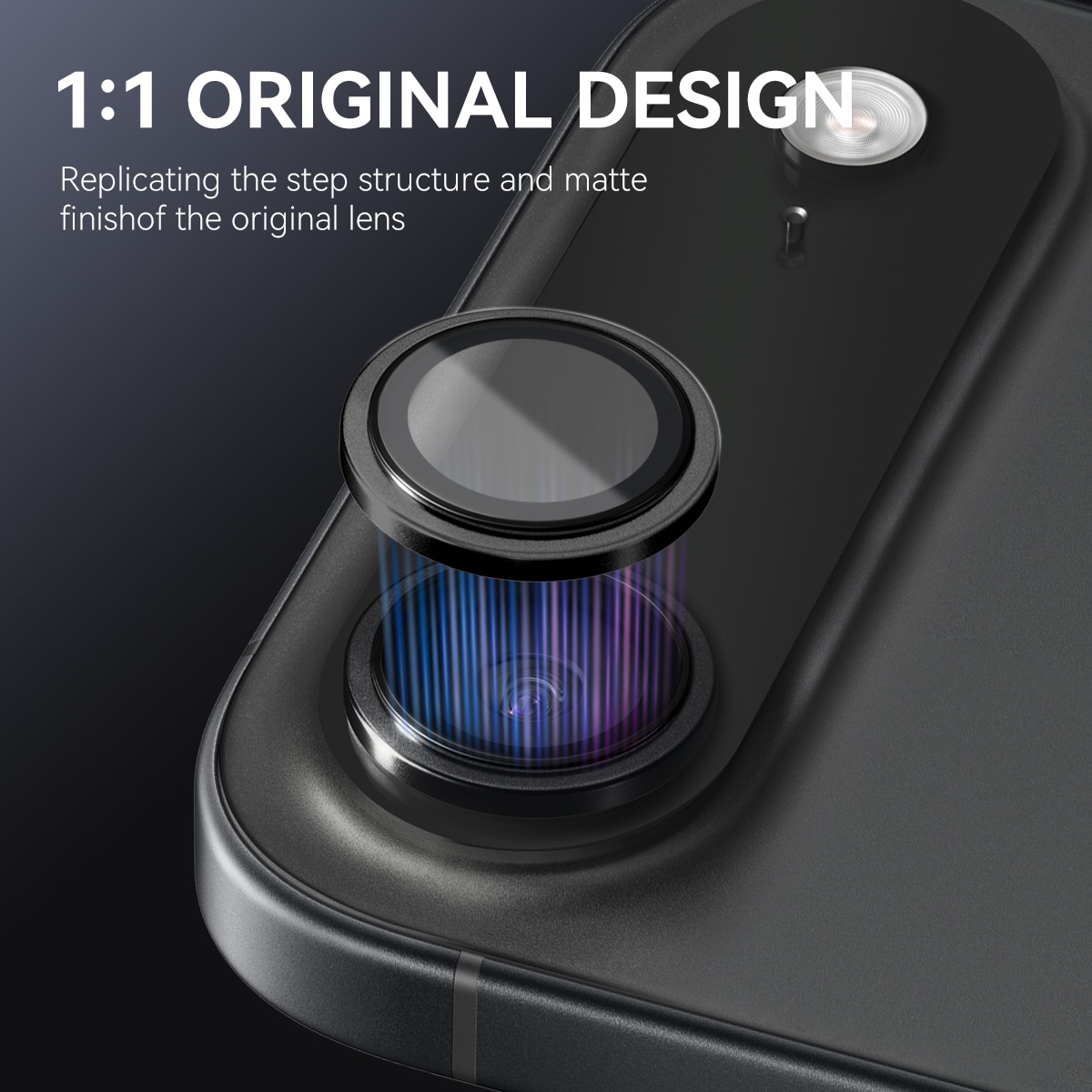 iPhone 17 Air Tempered Glass Lens Protector Aluminum Black