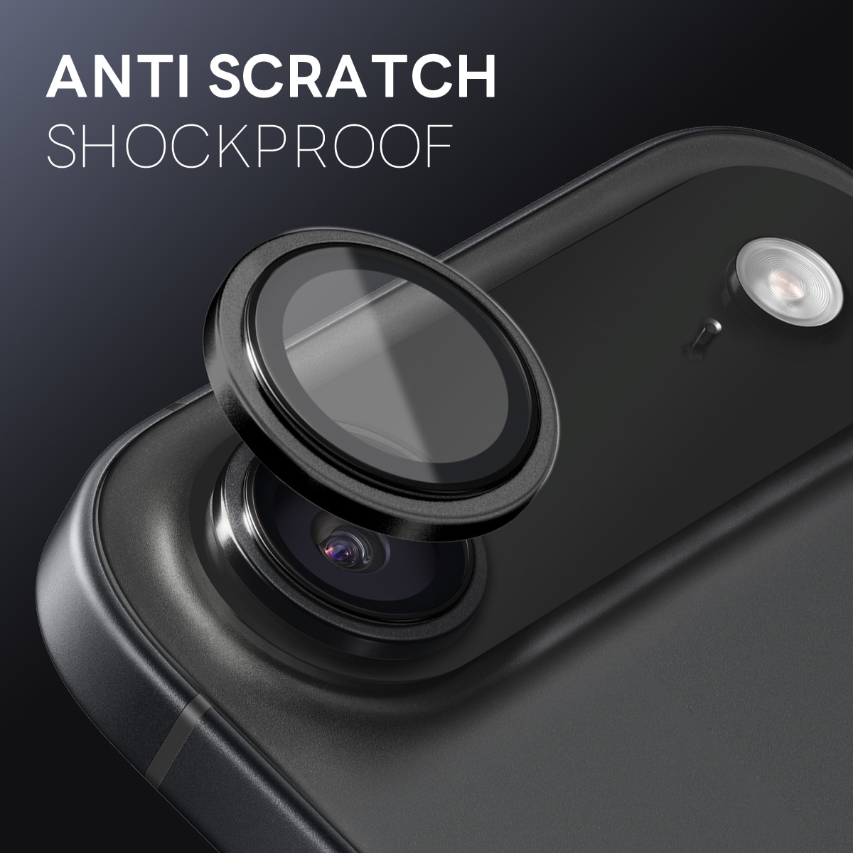 iPhone 17 Air Tempered Glass Lens Protector Aluminum Black
