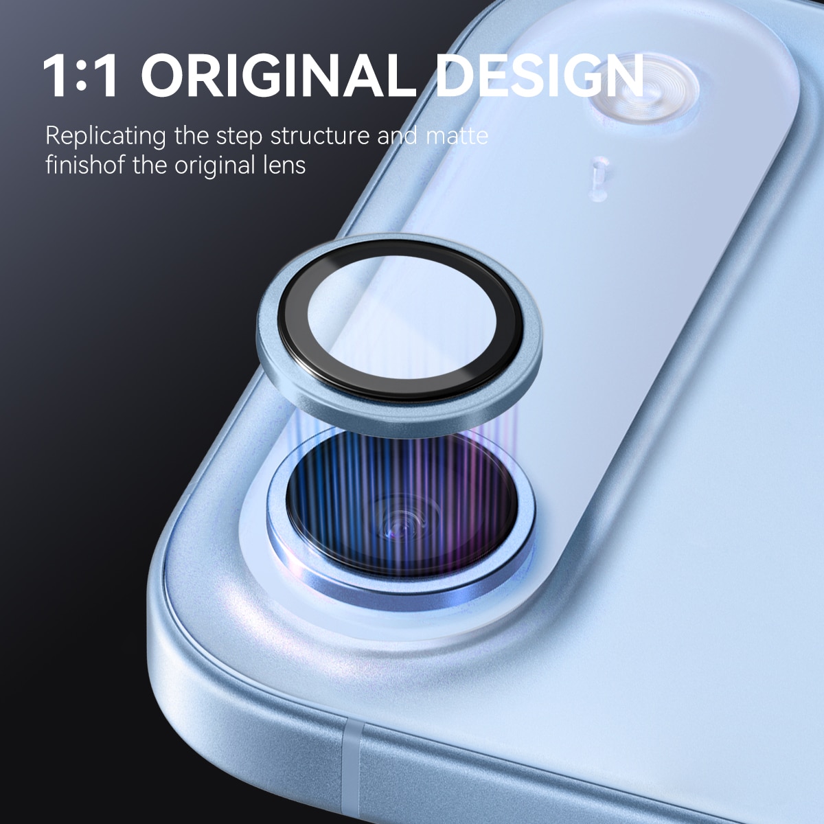 iPhone 17 Air Tempered Glass Lens Protector Aluminum Blue