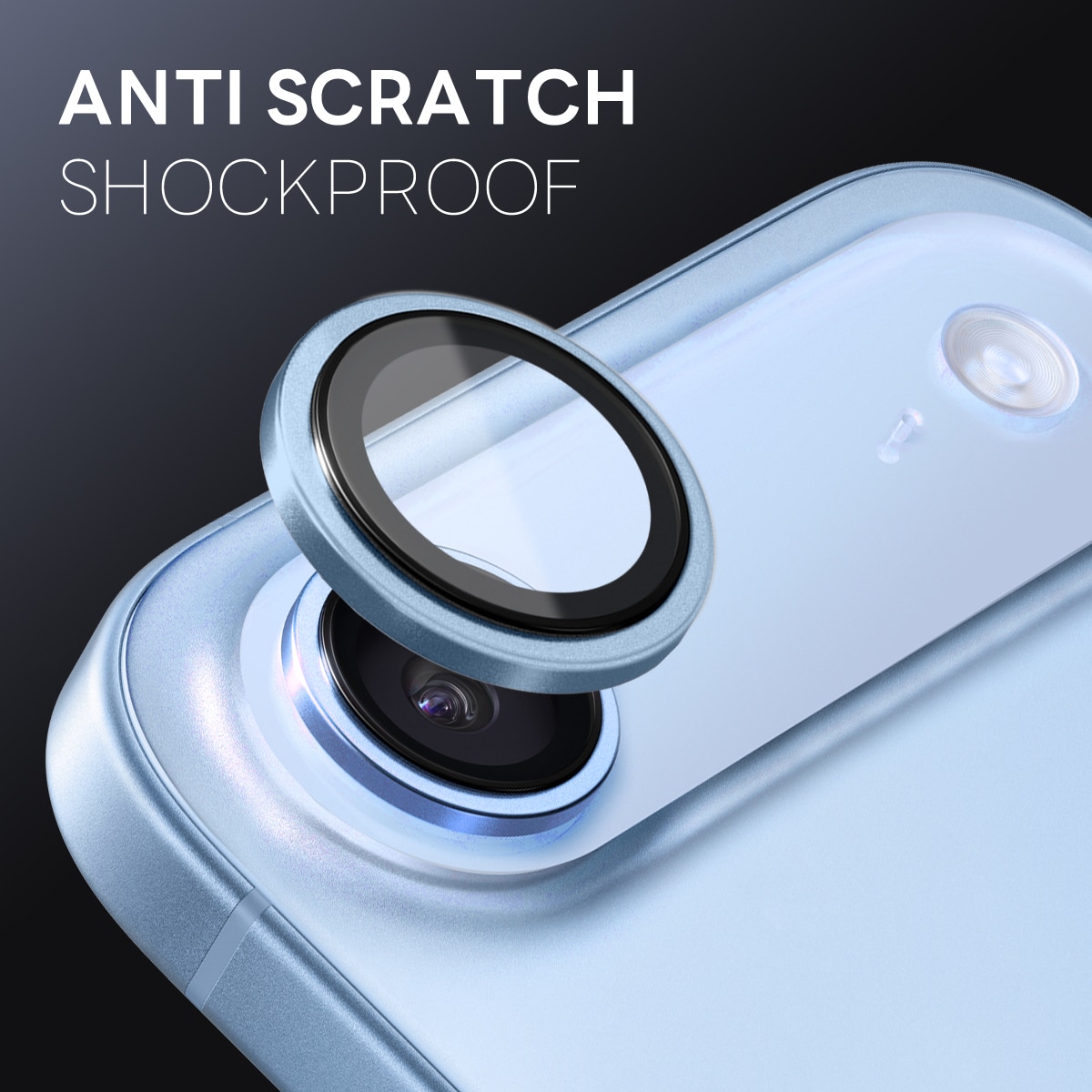 iPhone 17 Air Tempered Glass Lens Protector Aluminum Blue