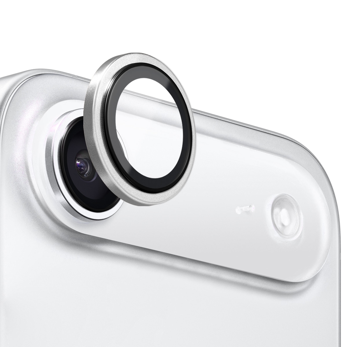 iPhone 17 Air Tempered Glass Lens Protector Aluminum Silver