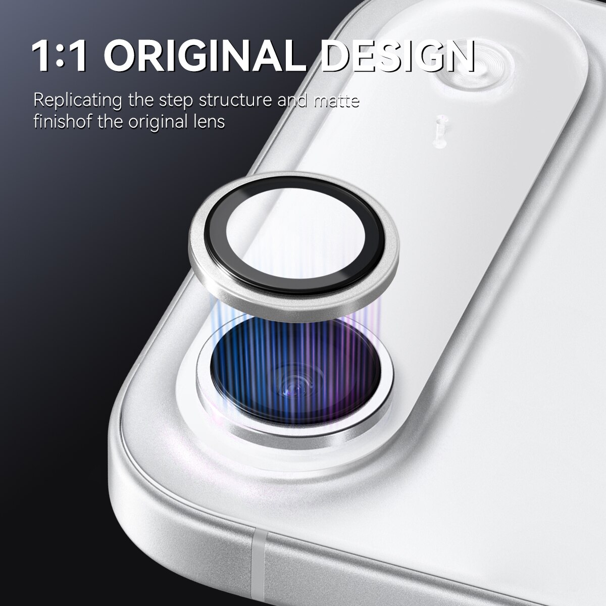 iPhone 17 Air Tempered Glass Lens Protector Aluminum Silver