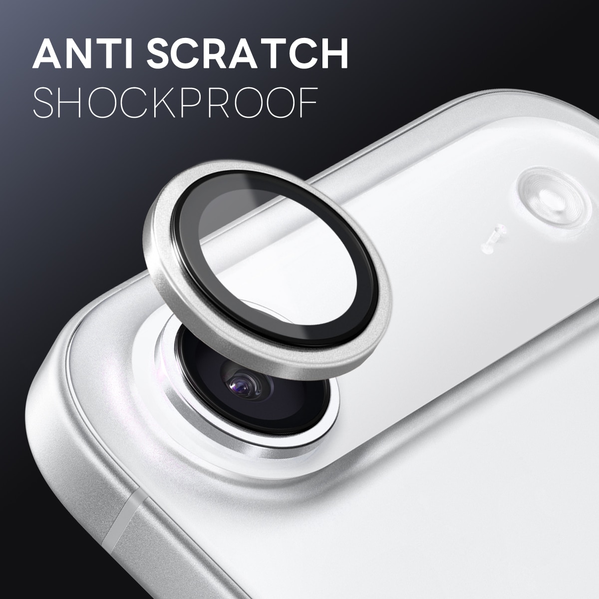 iPhone 17 Air Tempered Glass Lens Protector Aluminum Silver