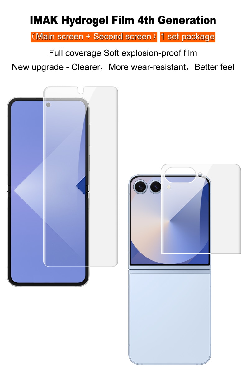 Samsung Galaxy Z Flip 7 Hydrogel Full-Cover Screen Protector