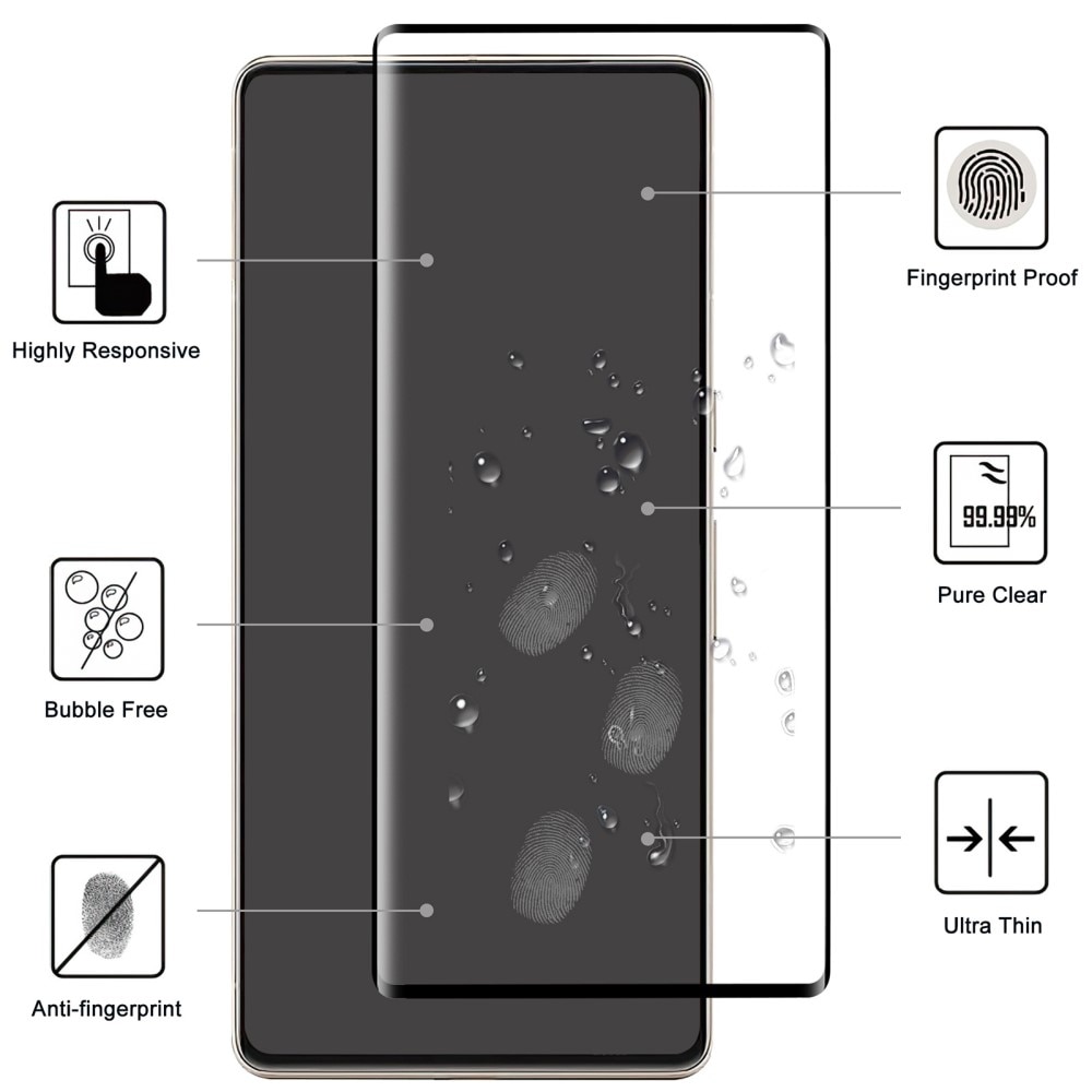 Google Pixel 7 Pro Tempered Glass Full Cover Black