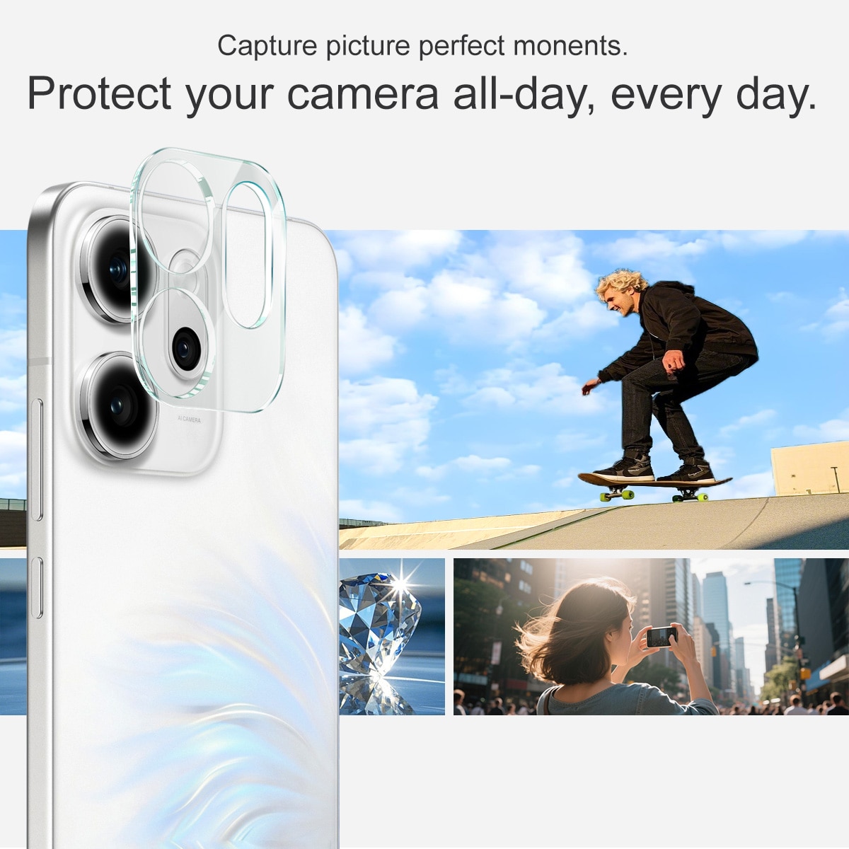 Oppo Reno 14 F Tempered Glass 0.2mm Lens Protector Transparent