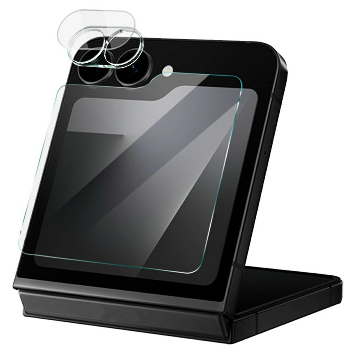Samsung Galaxy Z Flip 7 FE Tempered Glass Lens & Outer Screen Protector Transparent