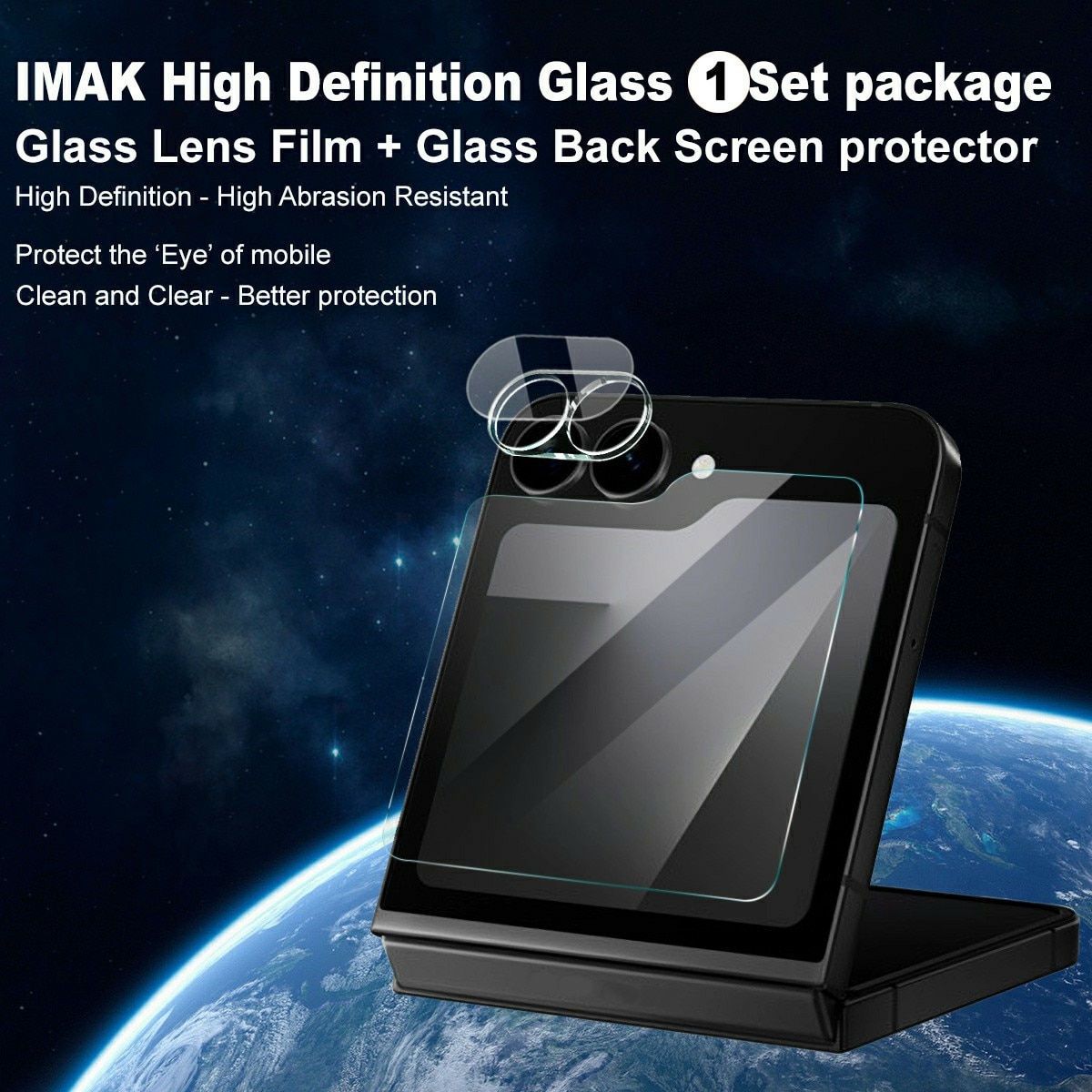Samsung Galaxy Z Flip 7 FE Tempered Glass Lens & Outer Screen Protector Transparent