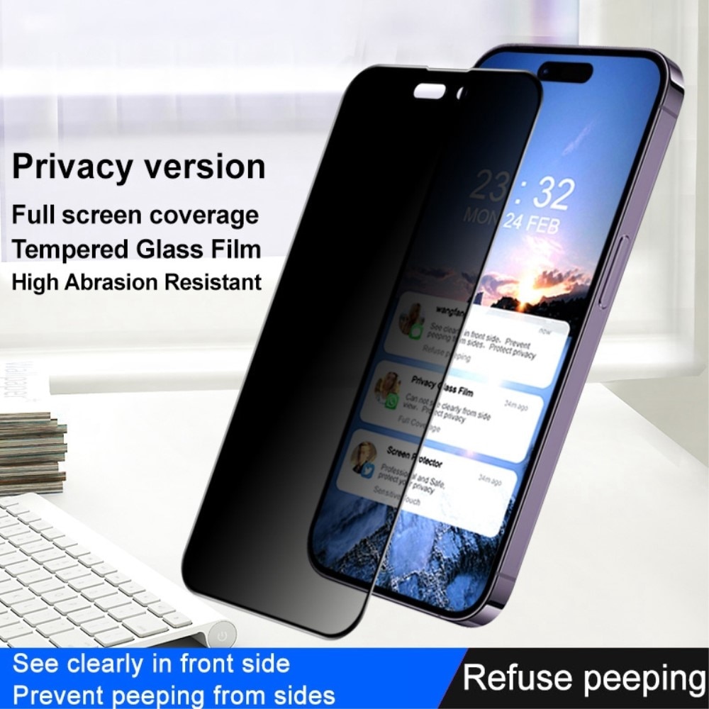 Tempered Glass Full-Cover Privacy Screen Protector iPhone 14 Pro