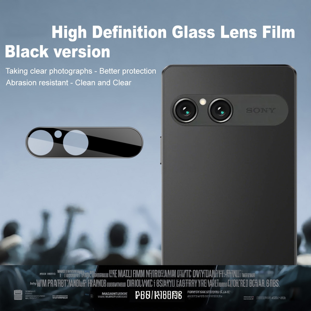 Sony Xperia 10 VII Tempered Glass 0.2mm Lens Protector Black