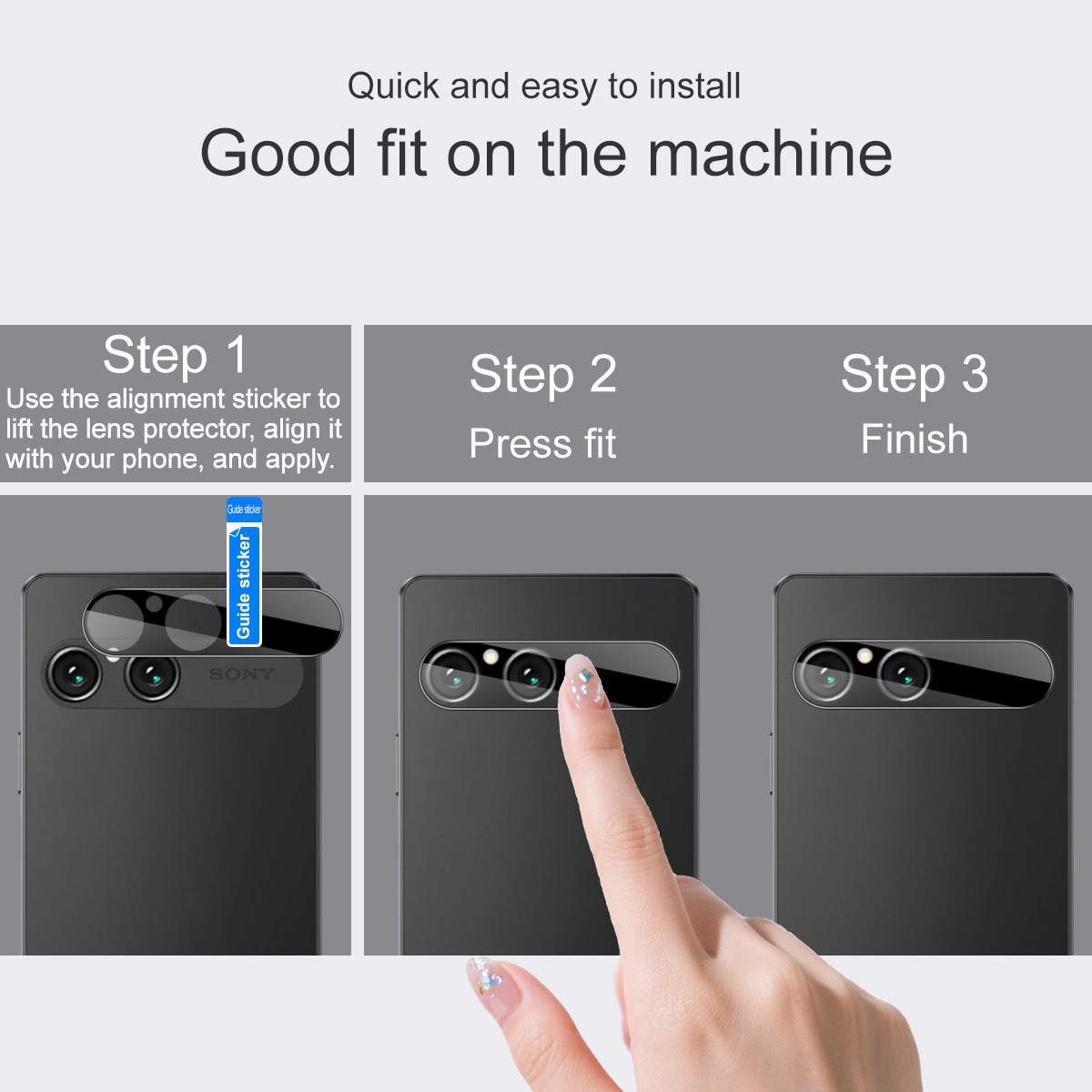 Sony Xperia 10 VII Tempered Glass 0.2mm Lens Protector Black