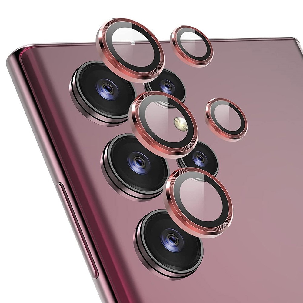 Samsung Galaxy S23 Ultra Tempered Glass Lens Protector Aluminium Red
