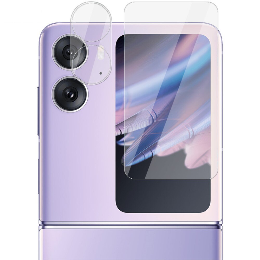 Oppo Find N2 Flip Tempered Glass Lens & Outer Screen Protector Transparent