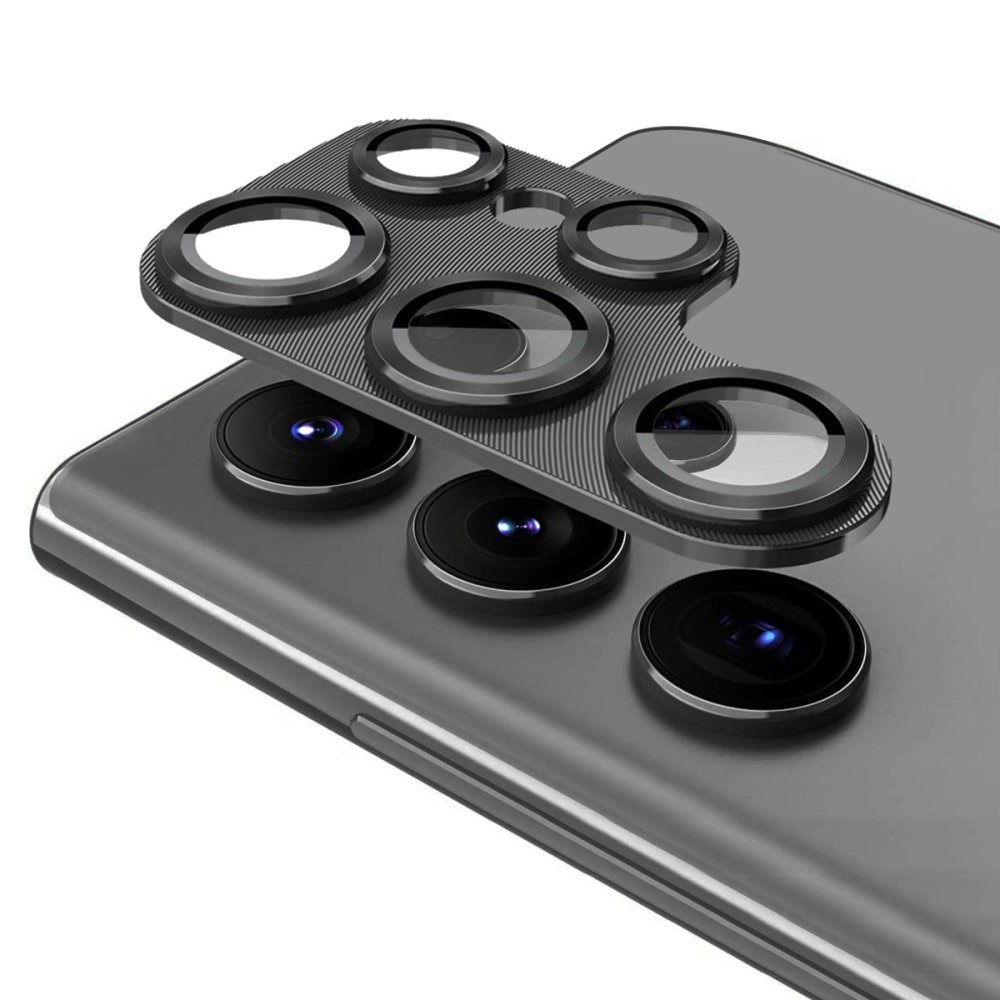 Samsung Galaxy S23 Ultra Camera Protector Tempered Glass Aluminium Black