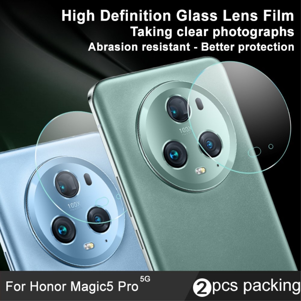Honor Magic5 Pro Tempered Glass Lens Protector (2-pack) Transparent