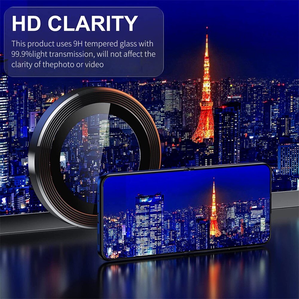 Samsung Galaxy Z Flip 4 Tempered Glass Lens Protector Aluminium Black