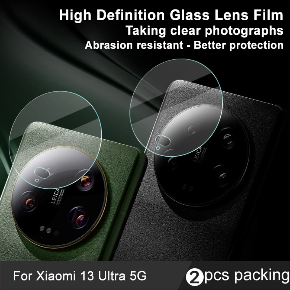 Xiaomi 13 Ultra Tempered Glass Lens Protector (2-pack) Transparent