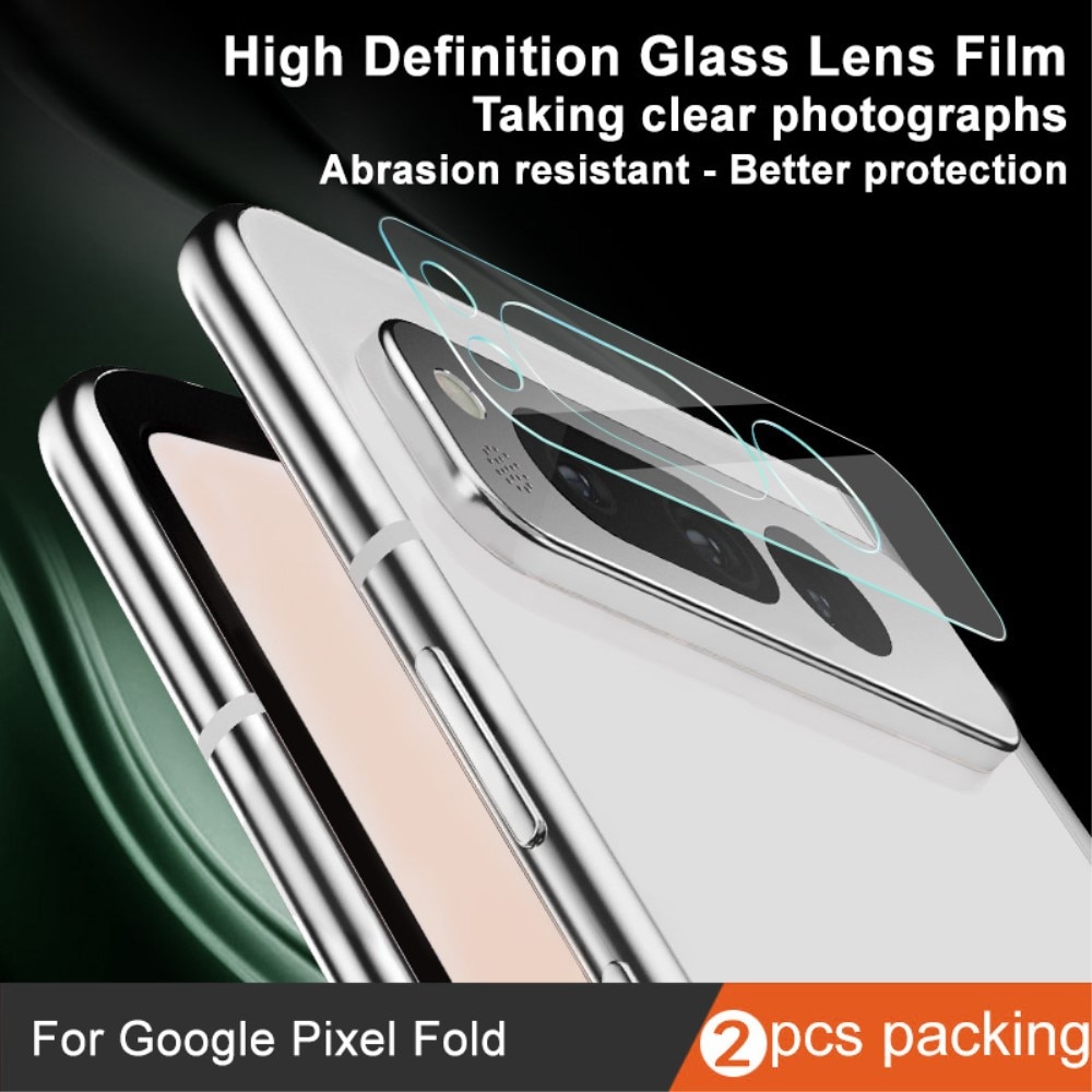 Google Pixel Fold Tempered Glass Lens Protector (2-pack) Transparent
