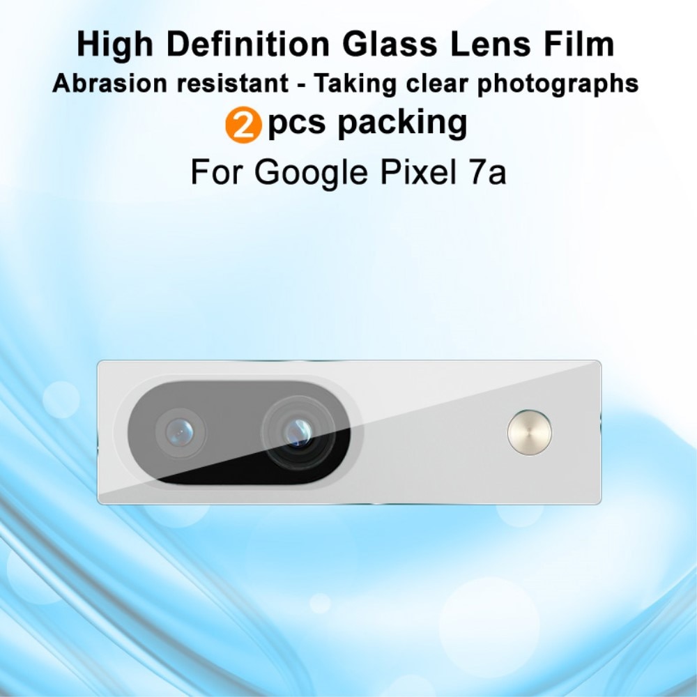 Google Pixel 7a Tempered Glass Lens Protector (2-pack) Transparent