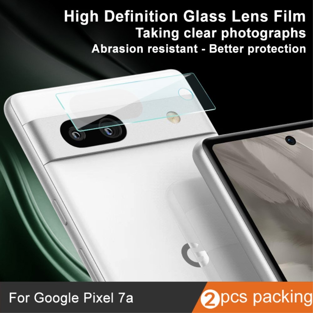 Google Pixel 7a Tempered Glass Lens Protector (2-pack) Transparent