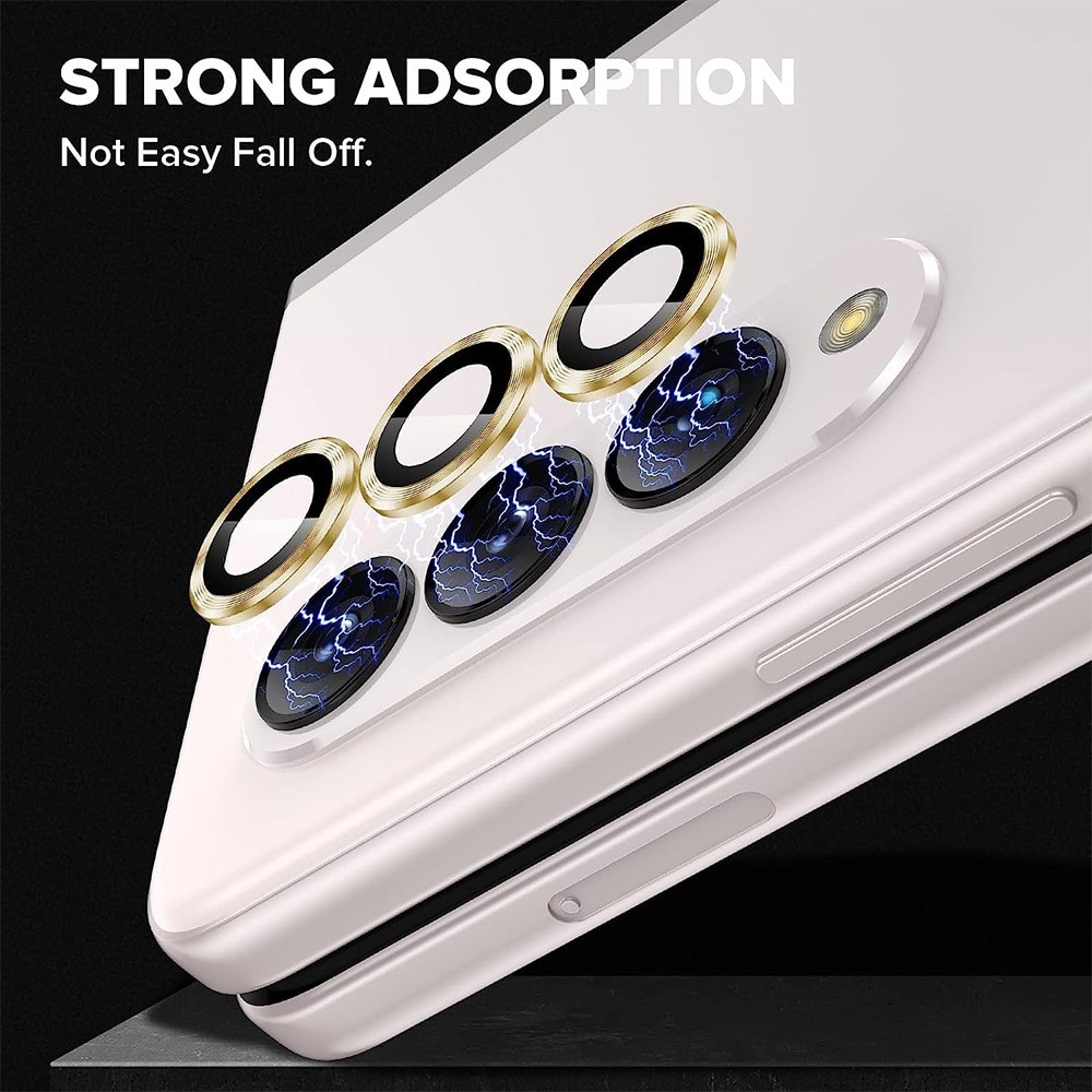 Samsung Galaxy Z Fold 5 Tempered Glass Lens Protector Aluminium Gold