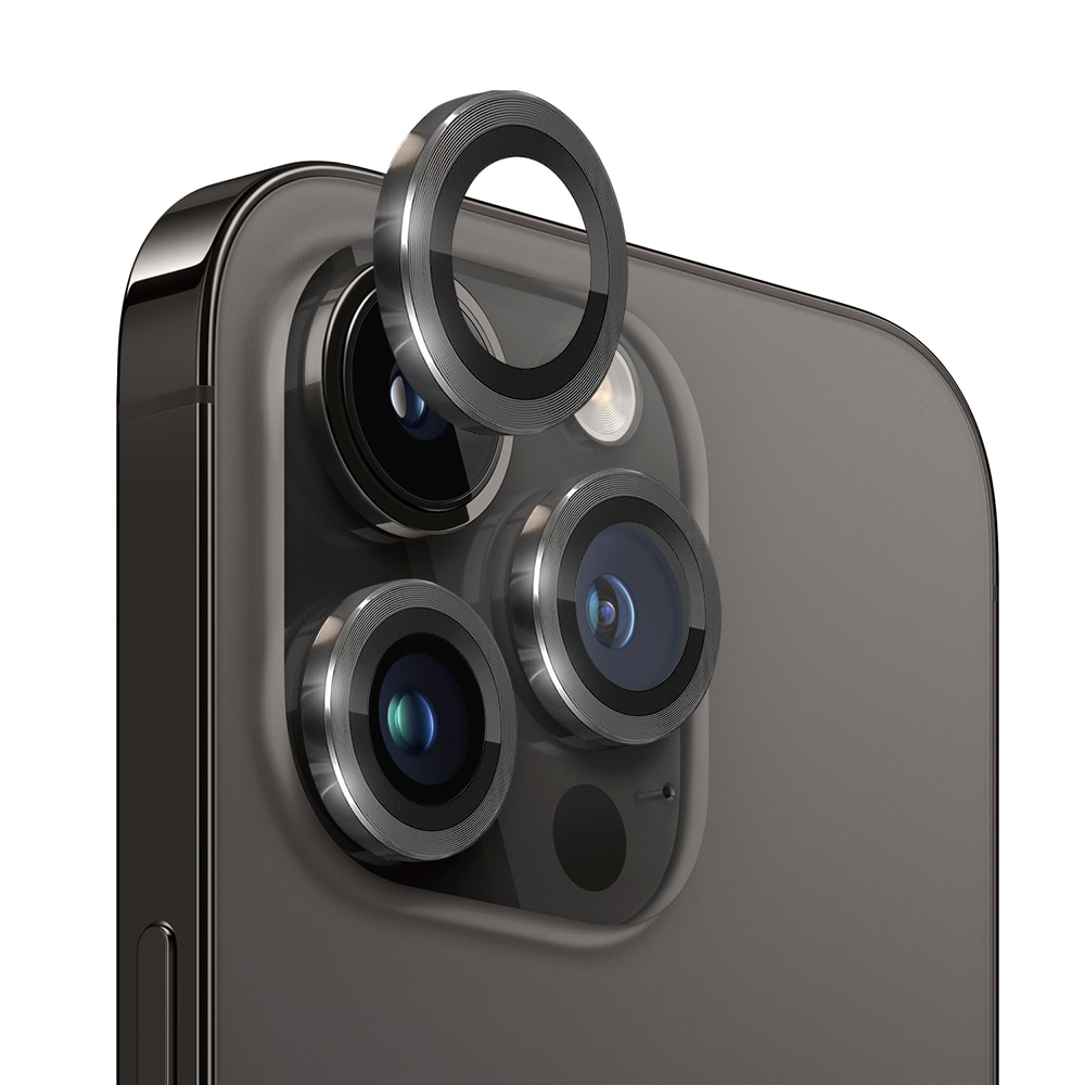 iPhone 12 Pro Tempered Glass Lens Protector Aluminum Black
