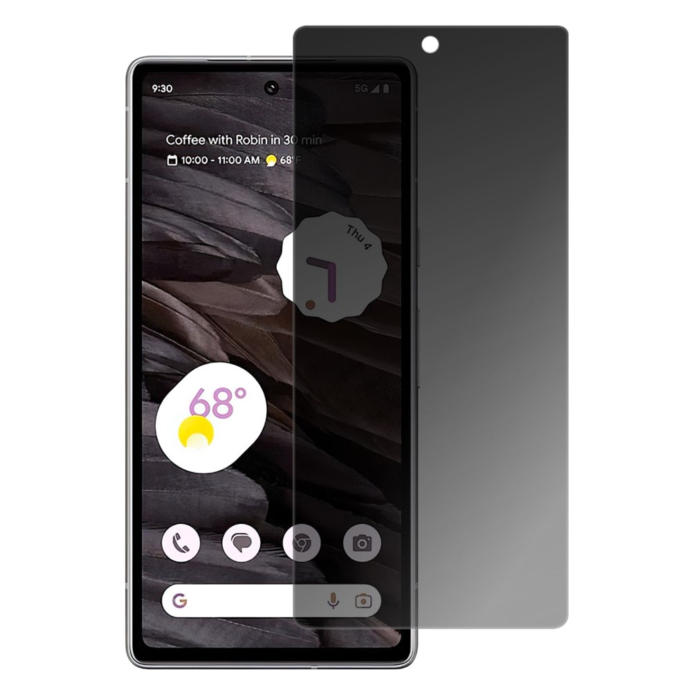 Privacy Tempered Glass Screen Protector Google Pixel 7a Black