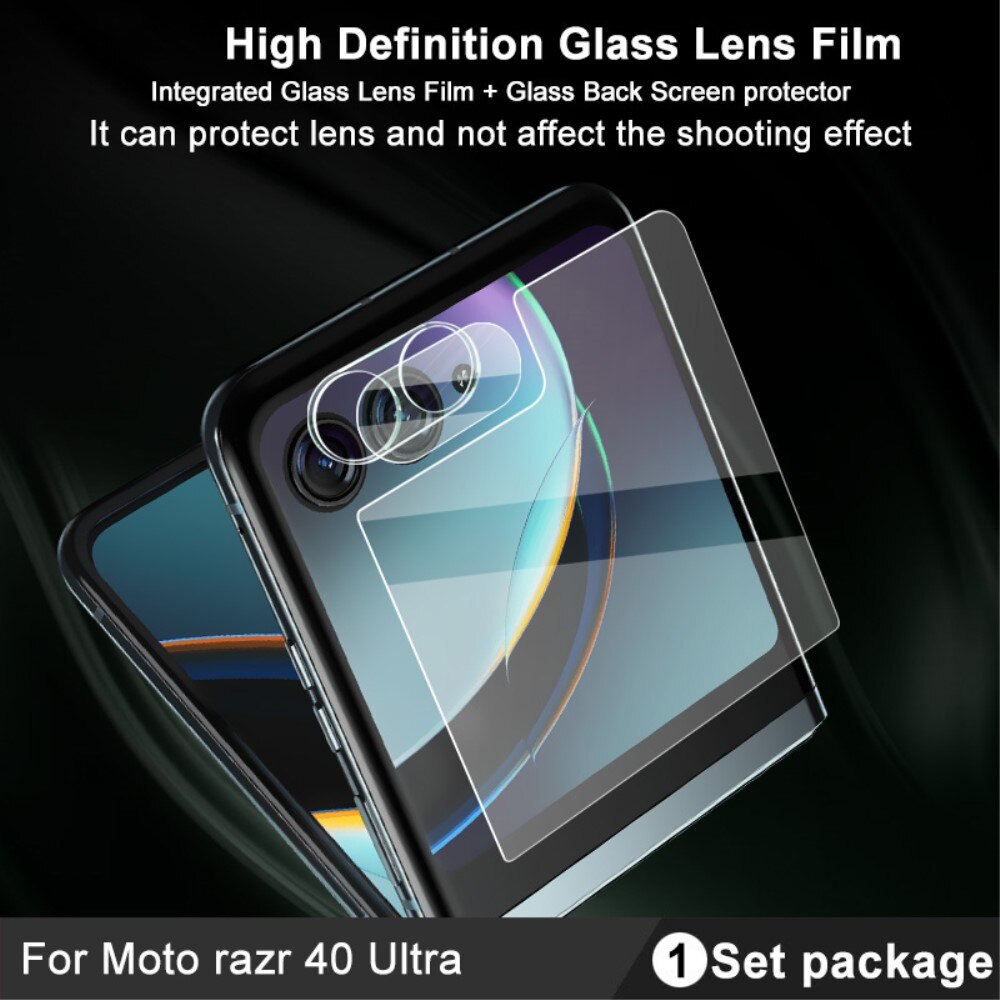 Motorola Razr 40 Ultra Tempered Glass Lens & Outer Screen Protector