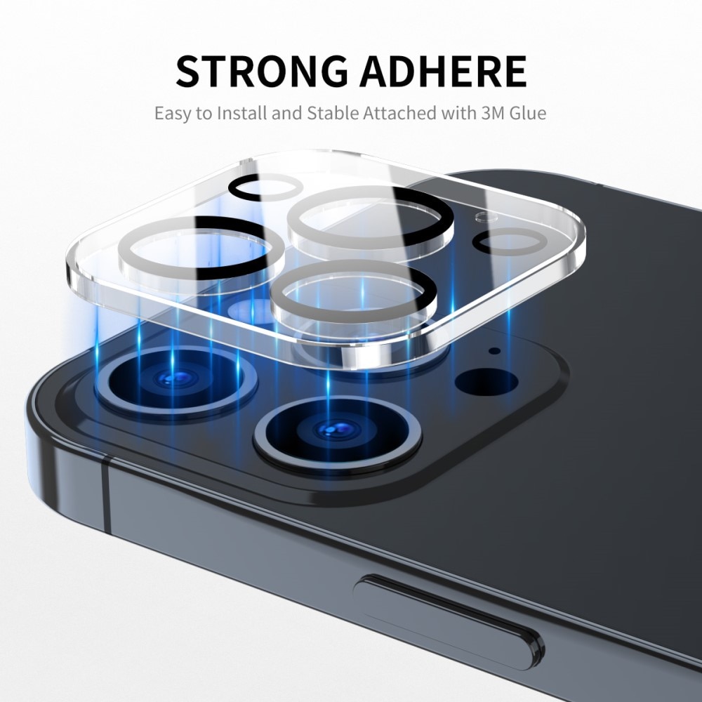 iPhone 15 Pro Max Tempered Glass Lens Protector Aluminium Transparent