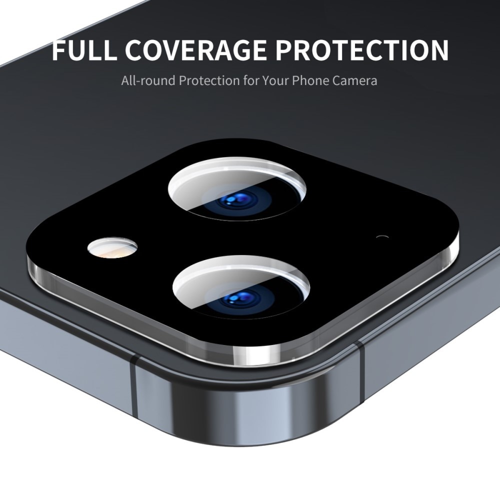 iPhone 15 Plus Tempered Glass Lens Protector Aluminium Black