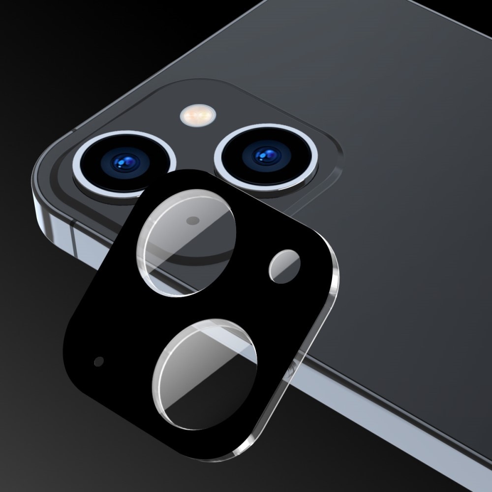 iPhone 15 Plus Tempered Glass Lens Protector Aluminium Black
