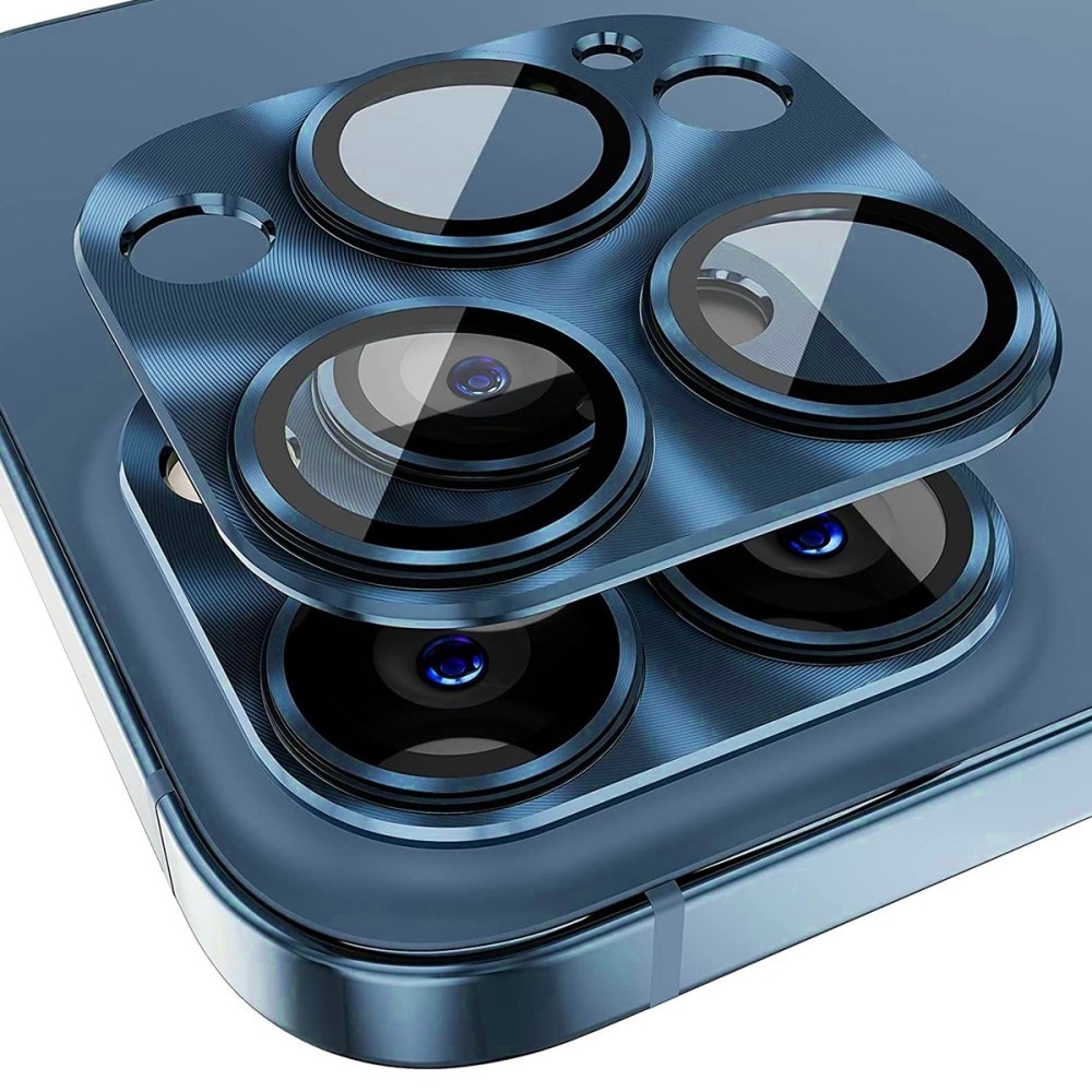 iPhone 15 Pro Max Camera Protector Tempered Glass Aluminium Blue