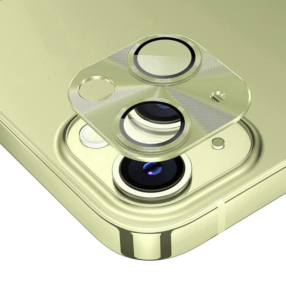 iPhone 15 Camera Protector Tempered Glass Aluminium Gold