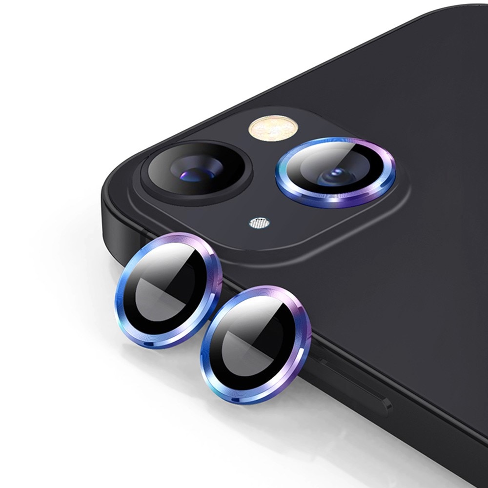 iPhone 15 Plus Tempered Glass Lens Protector Aluminium Rainbow