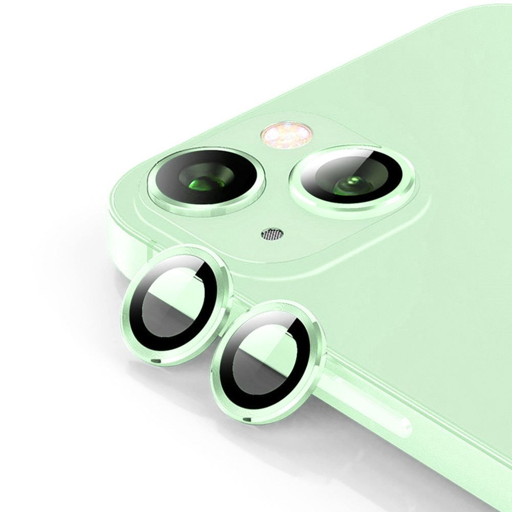 iPhone 15 Plus Tempered Glass Lens Protector Aluminium Green
