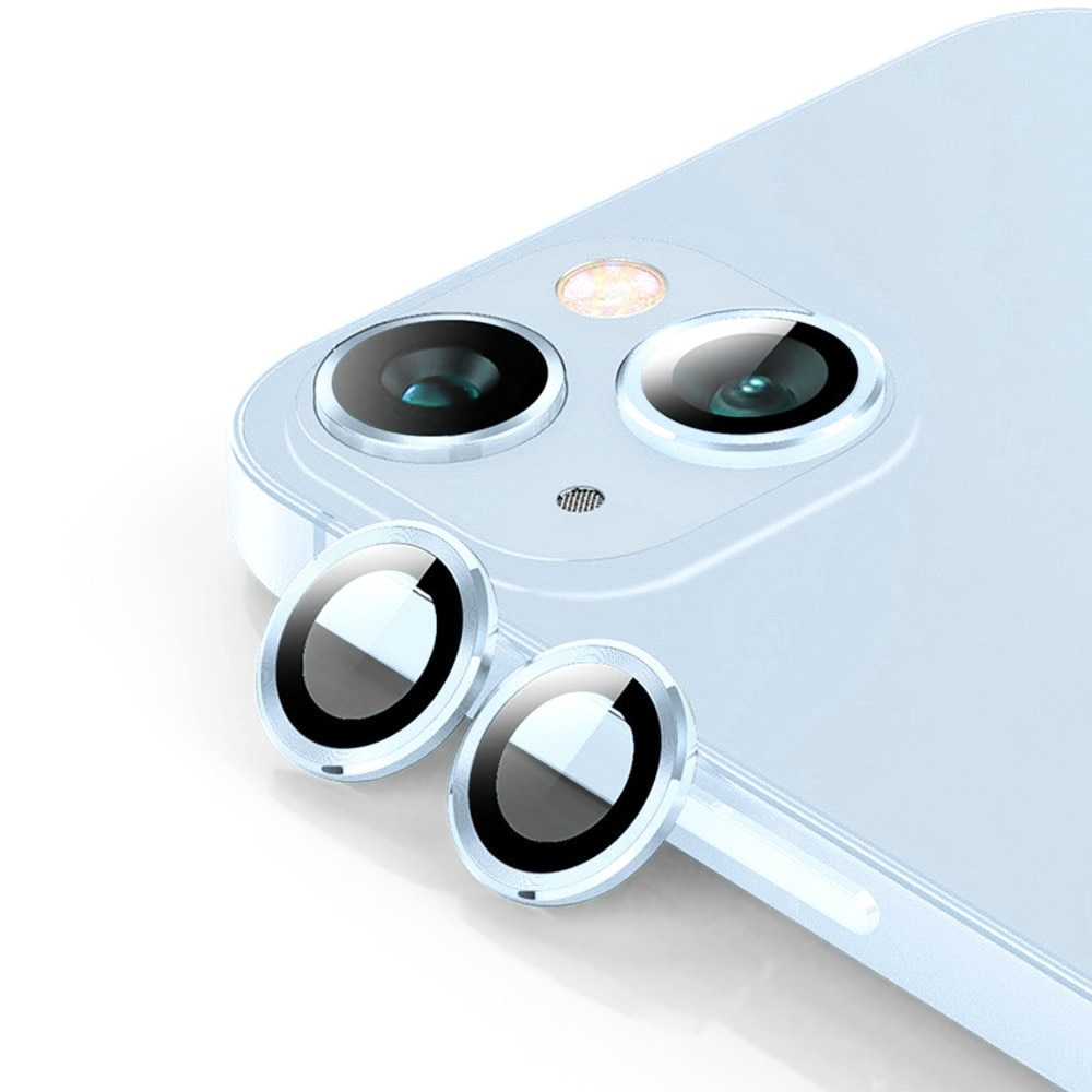 iPhone 15 Plus Tempered Glass Lens Protector Aluminium Blue