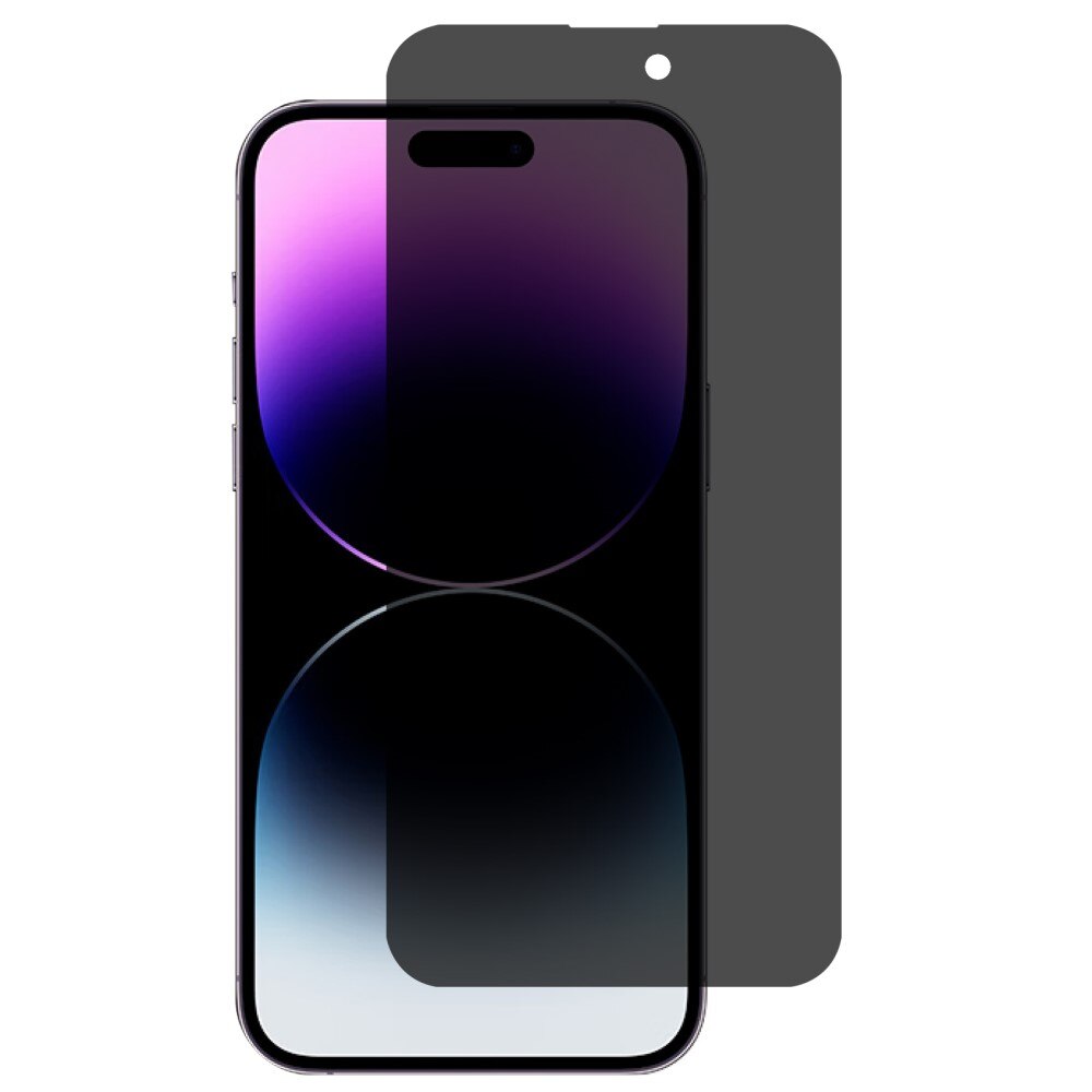 Privacy Tempered Glass Screen Protector iPhone 15 Plus Black