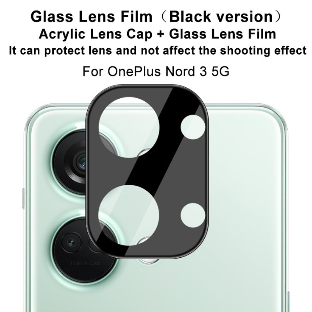  OnePlus Nord 3 Tempered Glass 0.2mm Lens Protector Black
