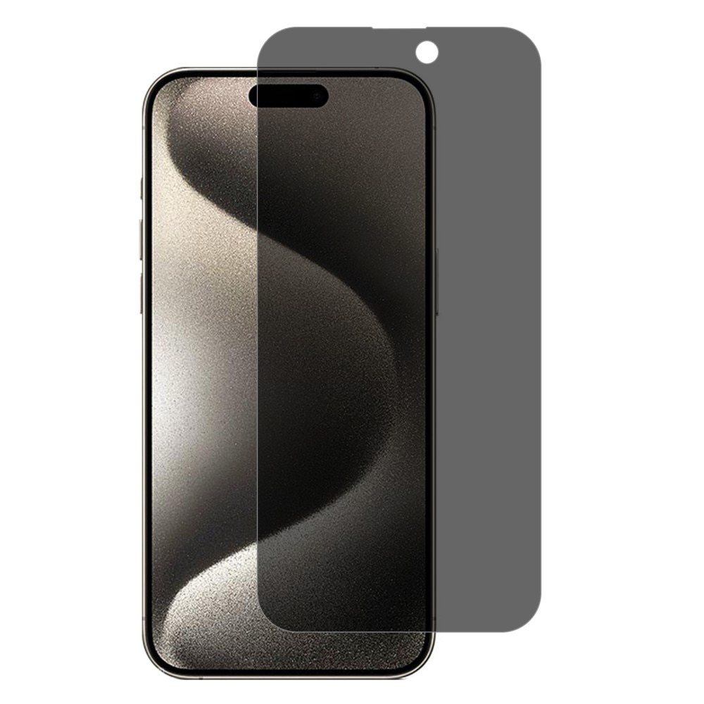 Privacy Tempered Glass Screen Protector iPhone 15 Black