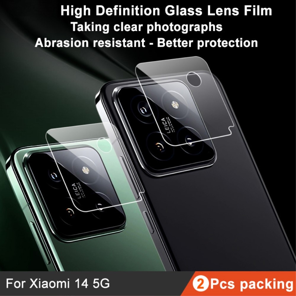 Xiaomi 14 Tempered Glass Lens Protector (2-pack) Transparent