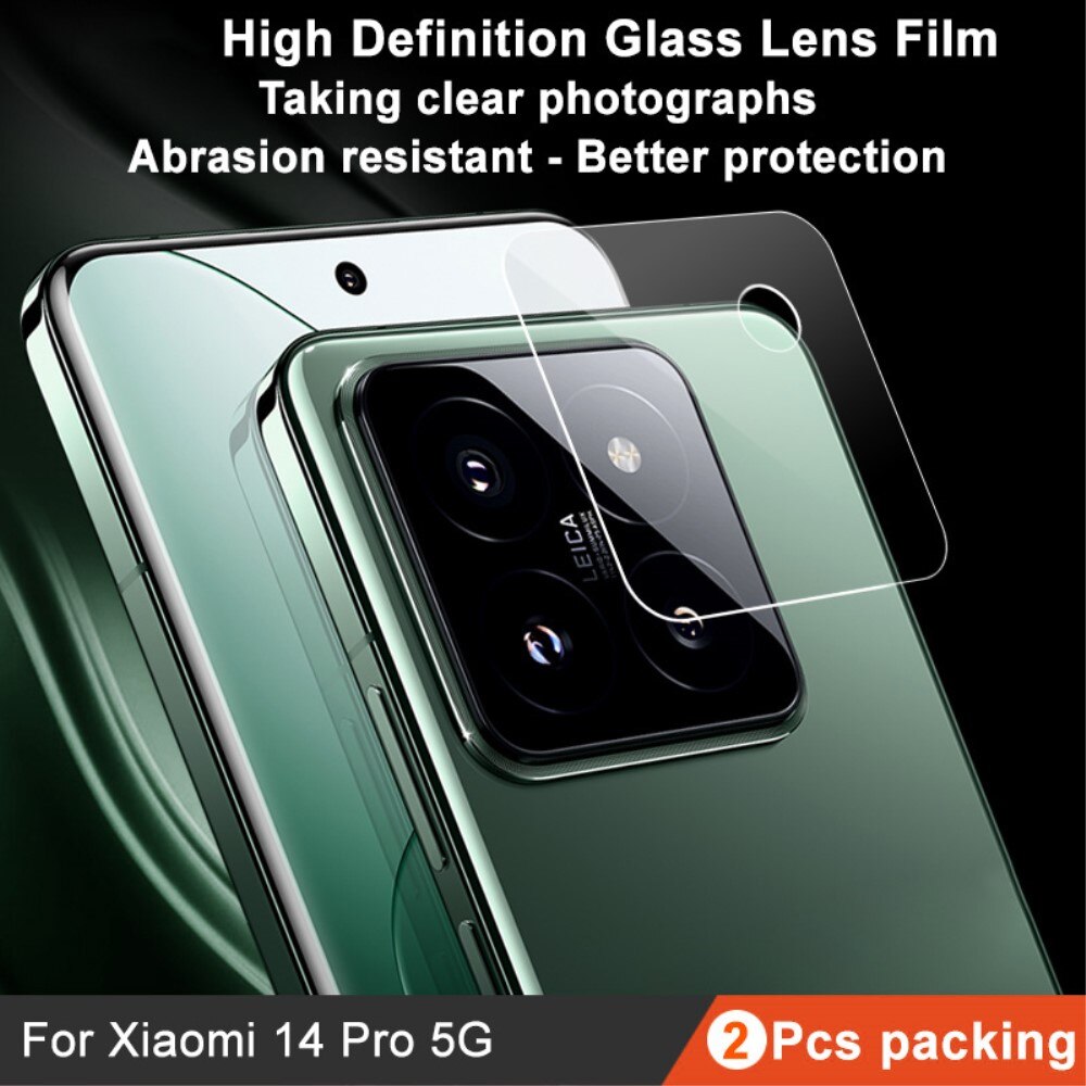 Xiaomi 14 Pro Tempered Glass Lens Protector (2-pack) Transparent