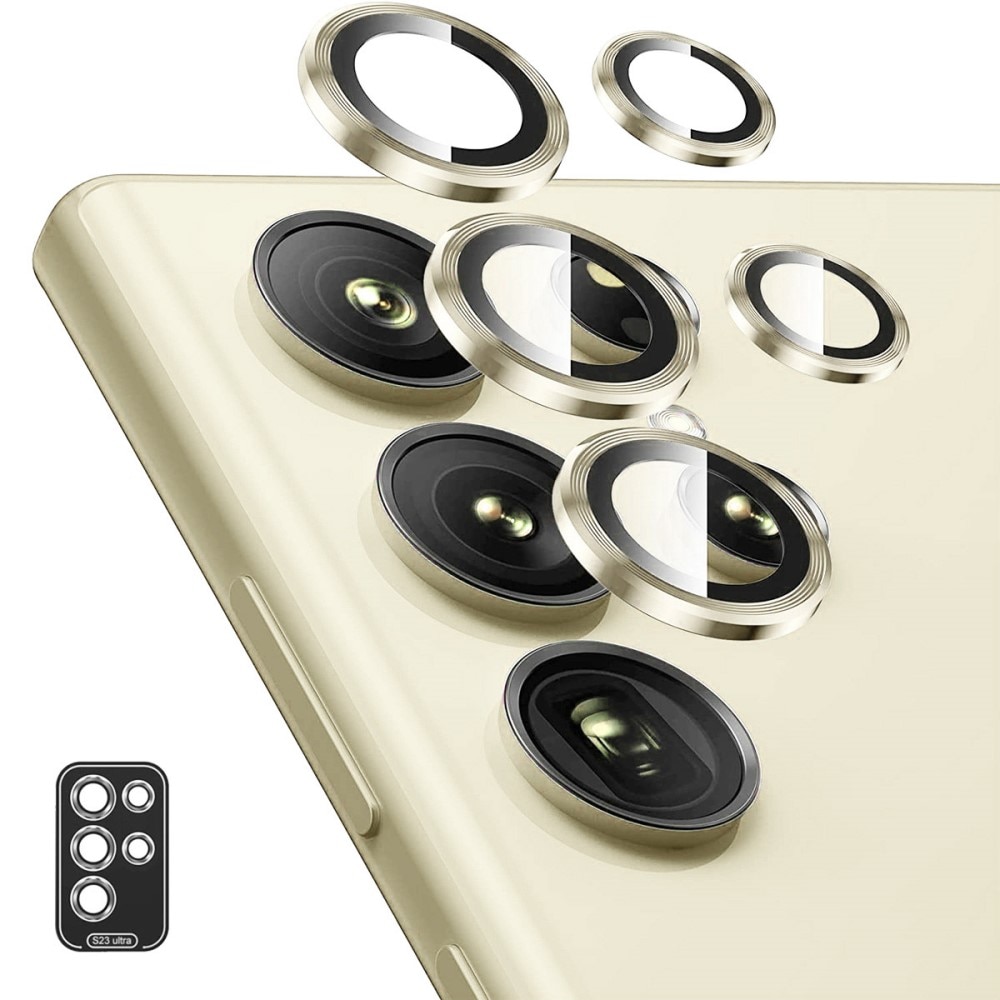 Samsung Galaxy S24 Ultra Tempered Glass Lens Protector Aluminium Gold