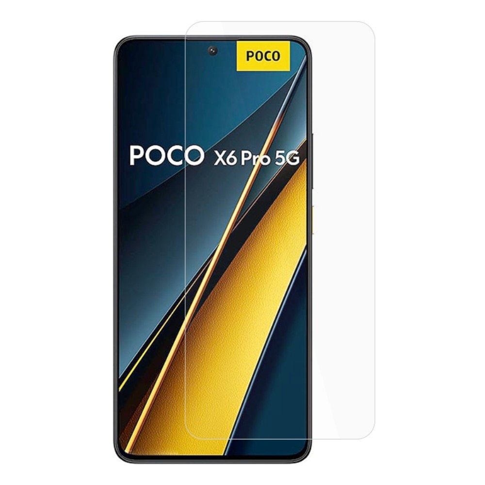 For Xiaomi Poco X6 Pro Glass Xiaomi Poco X6 5G Tempered Glass Full Glue  Cover Screen Protector For Poco X6 Camera Film