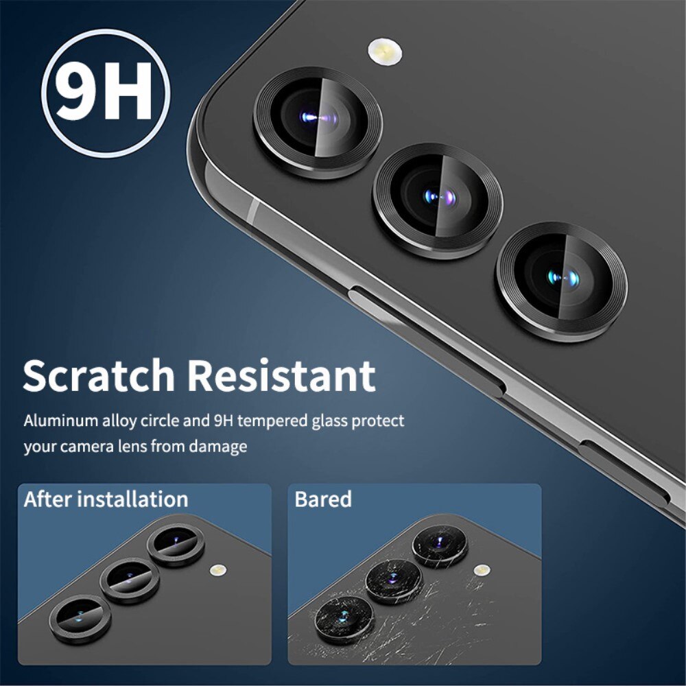 Samsung Galaxy A55 Tempered Glass Lens Protector Aluminium Black