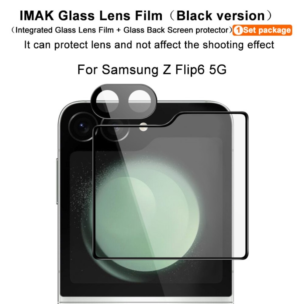 Samsung Galaxy Z Flip 6 Tempered Glass Lens & Outer Screen Protector Black